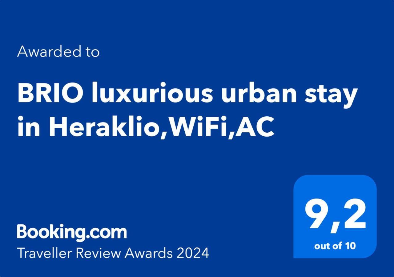 Brio Luxurious Urban Stay In Heraklio,Wifi,Αc Heraklion Zewnętrze zdjęcie